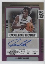 2022-23 Panini Chronicles Draft Picks Purple 8/25 Jabari Walker #CO-JWA Auto oh4