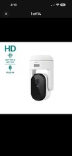 Arlo Essential 2K Pan Tilt Camera White Wired Plug-In Outdoor WiFi  6Mo Plan