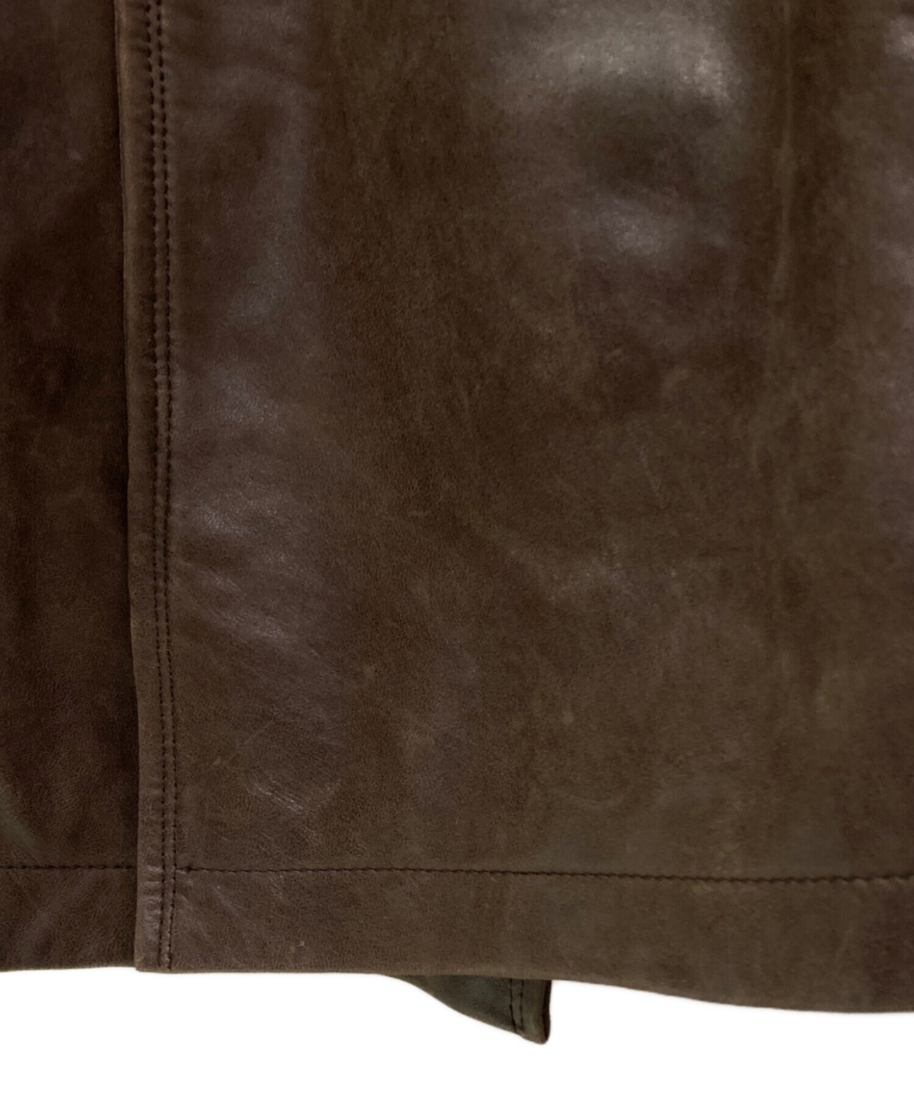 BURBERRY BLACK LABEL Leather Trench Coat M Size Brown BMA16-307-57 From Japan thumbnail 20