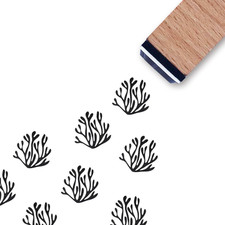 Seaweed Rubber Stamp, 3/5 Inch Small Mini Sea Grass Stamp for Scrapbooking Card