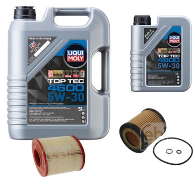 FEBI BILSTEIN Inspektionspaket 6L Liqui Moly Top Tec 4600 5W-30 für BMW 3er E90
