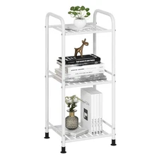 3 Tier Narrow Bathroom Shelving Unit, Kitchen Storage Rack Organizer Metal Co...