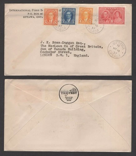 1937 Canada Coronation Mufti First Day Cover