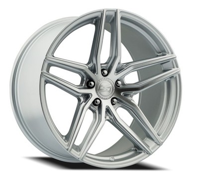 20'' Select Shadow Gloss Silver Brushed 20x9 Wheel 5x112  38mm Rim