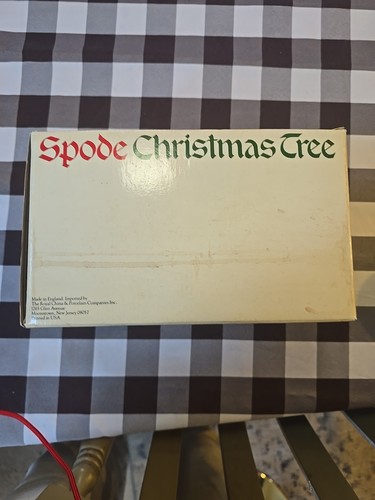 New Vintage Spode Christmas Tree GRAVY/SAUCE BOAT w/Separate Under Plate England - Picture 4 of 13