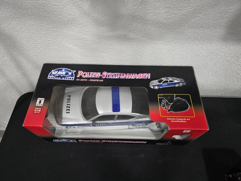 NEW RARE REMOTE CONTROL 1/14 SCALE DODGE CHARGER RC POLICE POLIZEI STREIFENWAGEN - Image 3 of 4