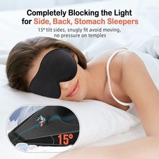 3D Travel Silk Eye Mask Sleeping Soft Padded Shade Cover Rest Relax Blindfold