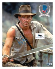 HARRISON FORD AUTOGRAPH SIGNED 11X14 PHOTO INDIANA JONES BECKETT BAS COA LOA