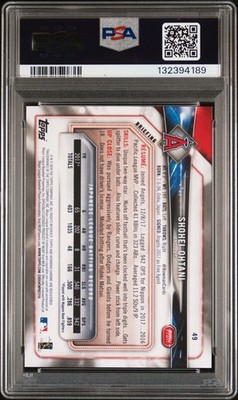 2018 BOWMAN #49 SHOHEI OHTANI ROOKIE RC PSA 8 | eBay