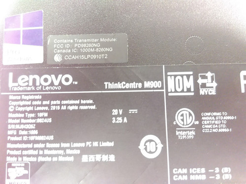 Defective Lenovo Thinkcentre M900 PC Core i5-6500T 2.5GHz 8GB 0HD AS-IS NO PSU - Picture 6 of 11