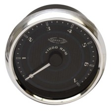 Marker One Boat Tachometer Gauge 415038 | Medallion 3 Inch Silver