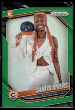 Saniya Rivers 2025 Panini Prizm WNBA Green Prizm Card #150