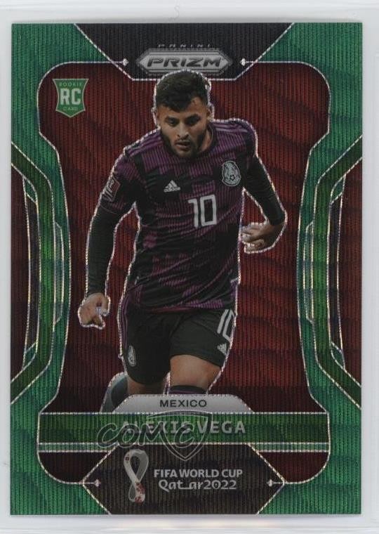 2022 Panini Prizm World Cup Qatar Green Wave Prizm Alexis Vega #142 06xp