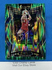 2025 #50 Jackie Young Panini Select WNBA Concourse Green Flash Prizm Aces