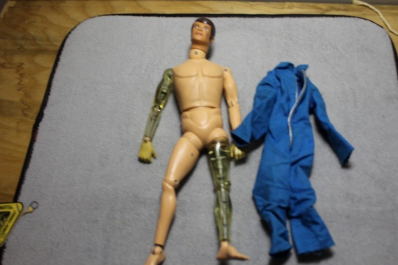 Vintage 1975 GI Joe Mike Power Atomic Man Blue Jump Suit Bionic Man Steve Austin