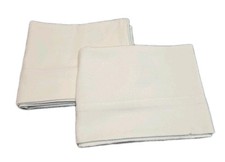 Set Of 2 Cream Color Flannel Pillowcases 20 X 31.5 Queen