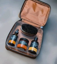 Bath and Body Works Mens 4 PC Beard Grooming Kit Gif Set Beard & Fash Wash