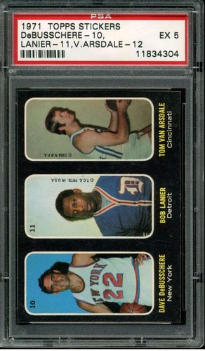 DeBusschere 10, Lanier 11, Van Arsdale 12 card