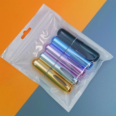 5 Pcs Refillable Travel Portable Perfume Atomizer Bottle Spray Pump Case 5 ML