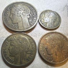 France 2 Francs 1936 Morlon, 1 Franc 1939 1941 Morlon, 50 Centimes 1939 Lot
