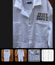 PSYCH WARD JUMPSUIT REAL Adult Halloween Costume High Quality Psycho