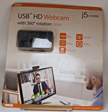 j5create USB HD Webcam 360 Rotation Built-in Mic Clip Mount - New Sealed
