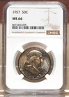 1957 FRANKLIN HALF DOLLAR NGC MS66 458002