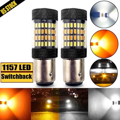 RIDROID 1157 LED Turn Signal Light Bulbs Switchback Amber White Anti Hyper Flash