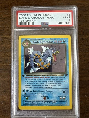 2000 Pokemon Rocket Dark Gyarados Holo 1st Edition PSA 9 8/82