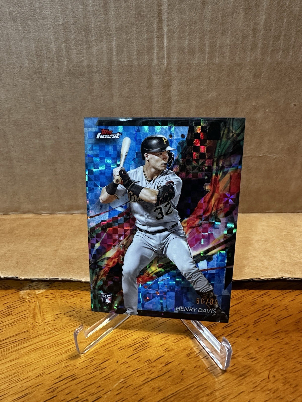 2024 Topps Finest - Common Henry Davis #15 Blue Checkerboard Refractor /99 (RC)