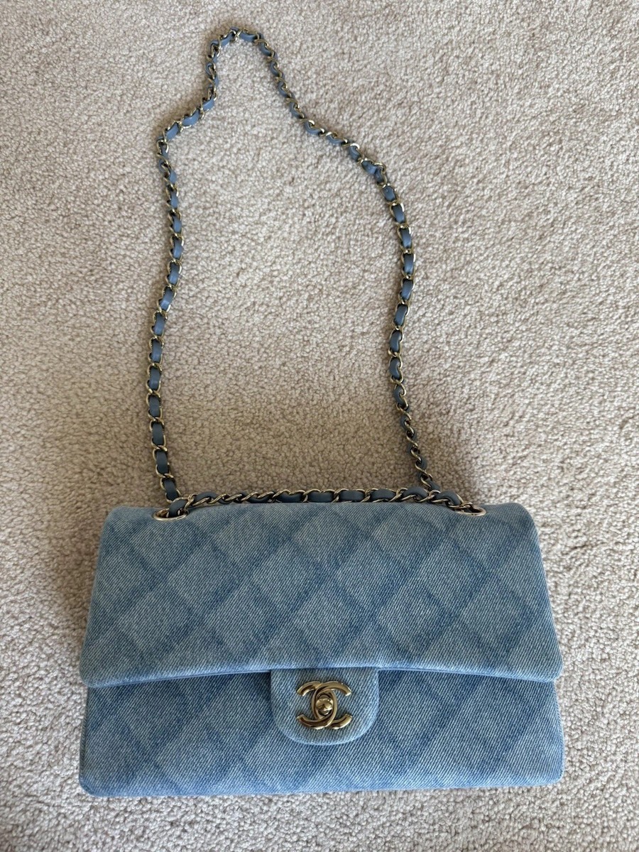 Chanel 22B Medium Classic Double Flap Denim | eBay