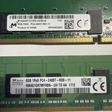 Lot of 2 SK hynix 8GB 1Rx8 PC4-2400T-RD1-11