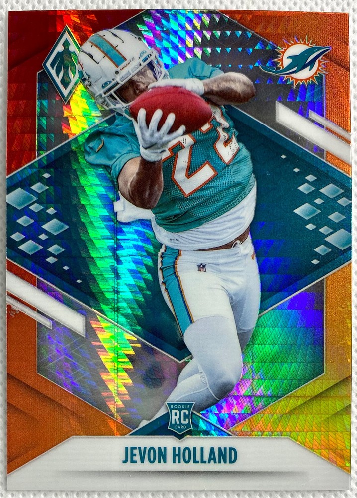 2021 Panini Phoenix Jevon Holland RC Fire Burst #159 Miami Dolphins NFL Rookie Card  
