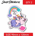 UNICORN PIG Car sticker bumper sticker , skate , sticker , bike, window, laptop