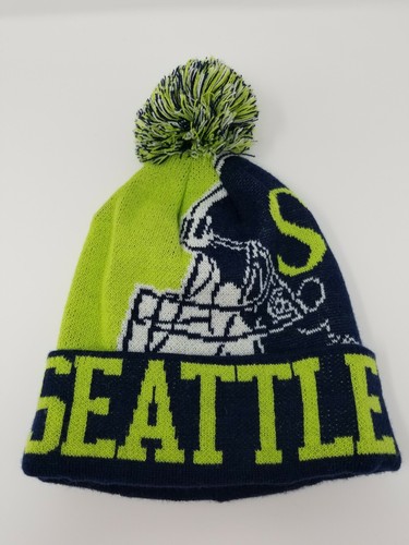 SEATTLE SEAHAWKS Knit Beanie With Pom 
