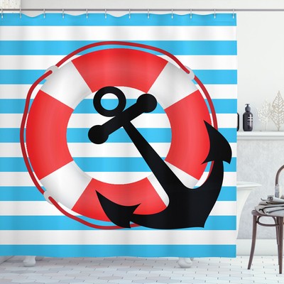 Anker Duschvorhang Lifebuoy Anchor Entwurf