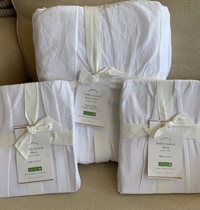 Pottery Barn Hadley Acanalada Rey Funda Nordica Cal Y 2 King