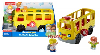 Fisher Price Little People Sit with me School Bus Driver Emily Eddie DJB52 NEW
