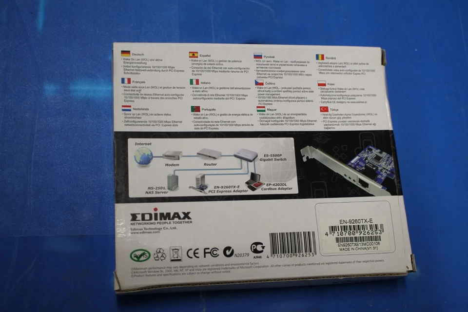 EDIMAX EN-9260TX-E Gigabit Ethernet PCI Express Adapter - Image 2 of 4
