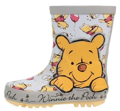 BOYS WINNIE THE POOH RUBBER WELLIES RAIN BOOTS WELLYS WELLINGTONS