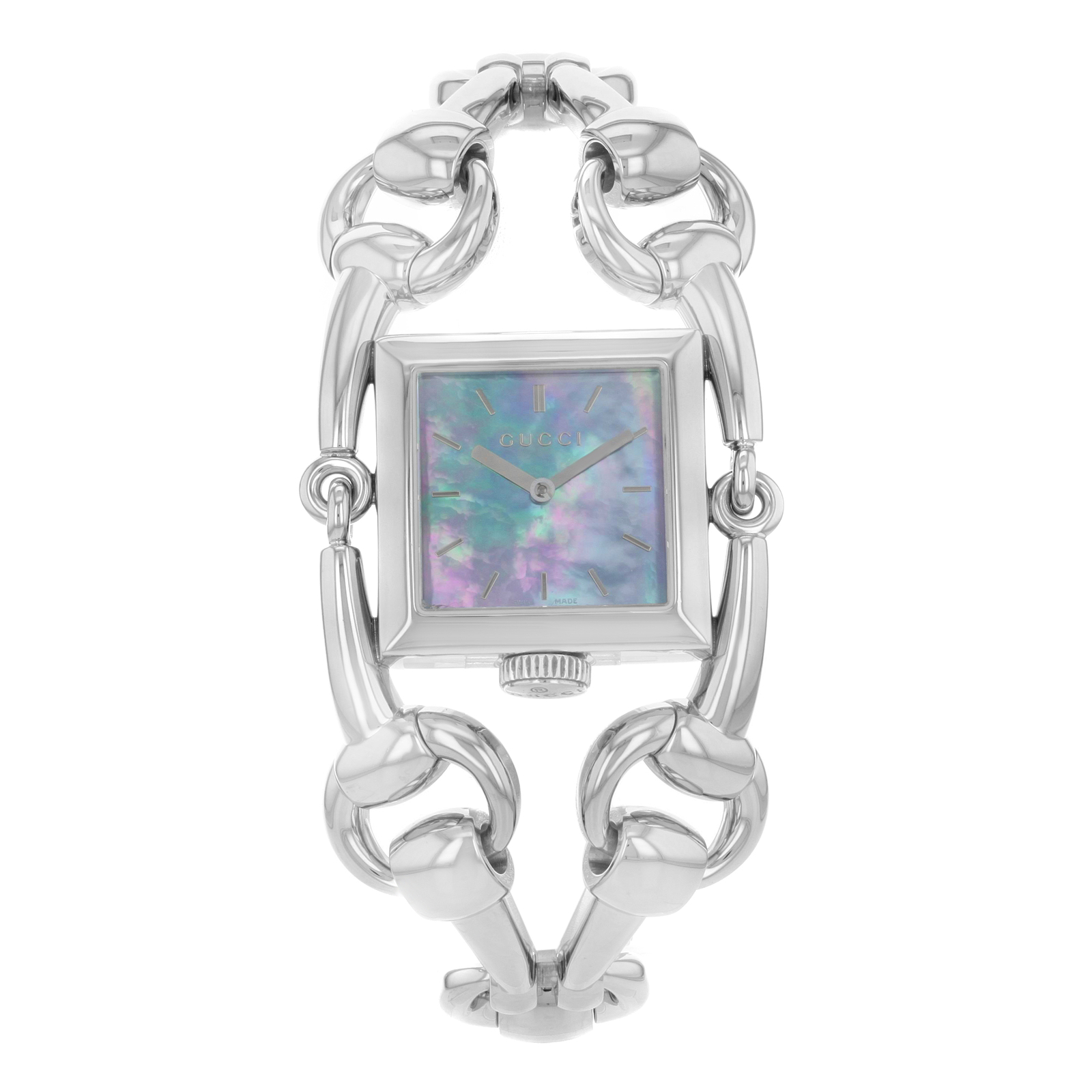 Gucci 116 Signoria Stainless Steel Quartz MOP Dial Ladies Watch YA116302