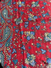 Ladies Laura Borghese Red/Blue floral Square Scarf/Shawl 45” x 45” - Never worn