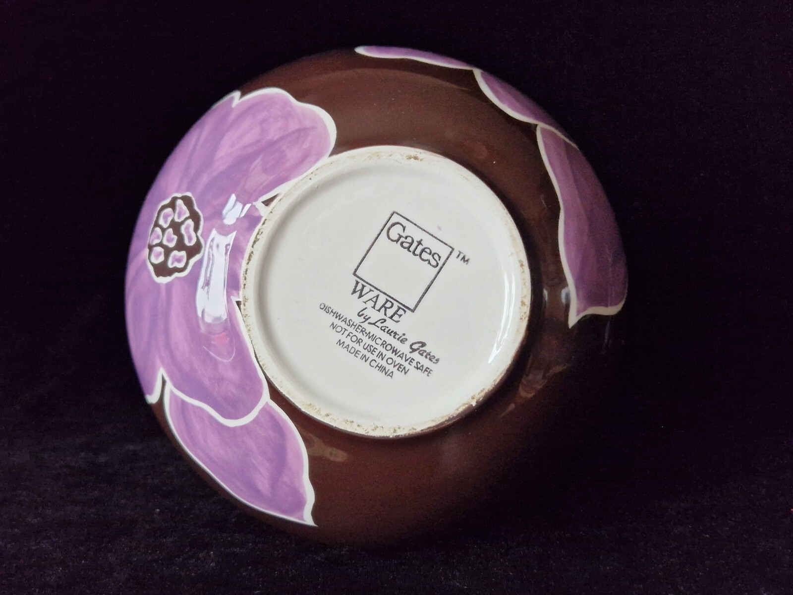 Striking Large Brown & Purple Gates Ware by Laurie Gates Pitcher / Jug