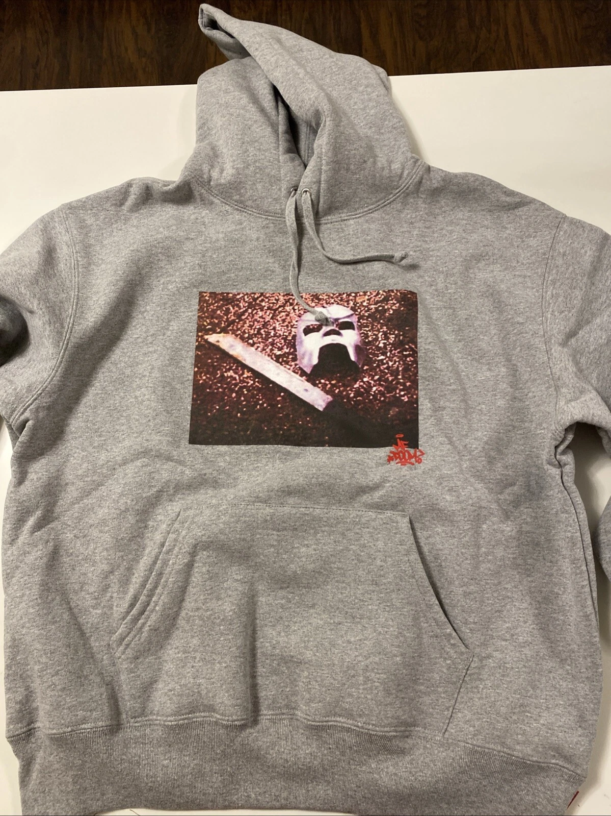 Sweat à capuche Supreme x MF Doom gris petit S neuf