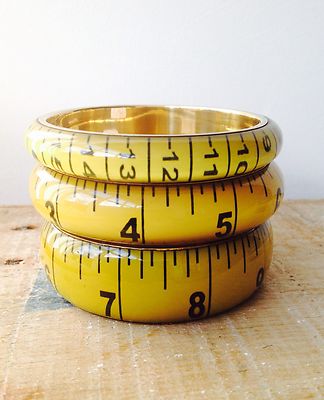 COLOURED TAPE MEASURE BANGLE, VINTAGE, DRESSMAKING, BOHO, SEWING