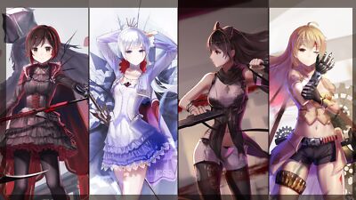 Anime rwby blake belladonna weiss schnee ruby rose Playmat Gaming Mat