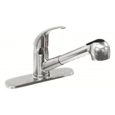Dominion Faucets 77-2120 Low Arc Pull Out Kitchen Faucet, 8" Mount , Manual