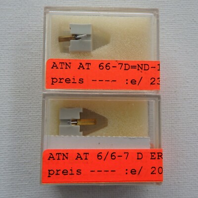 2 x Diamant Nadel für Audio-Technica AT 66 - 7 D - AT 21 - N 5000 - ATN 6-7 D