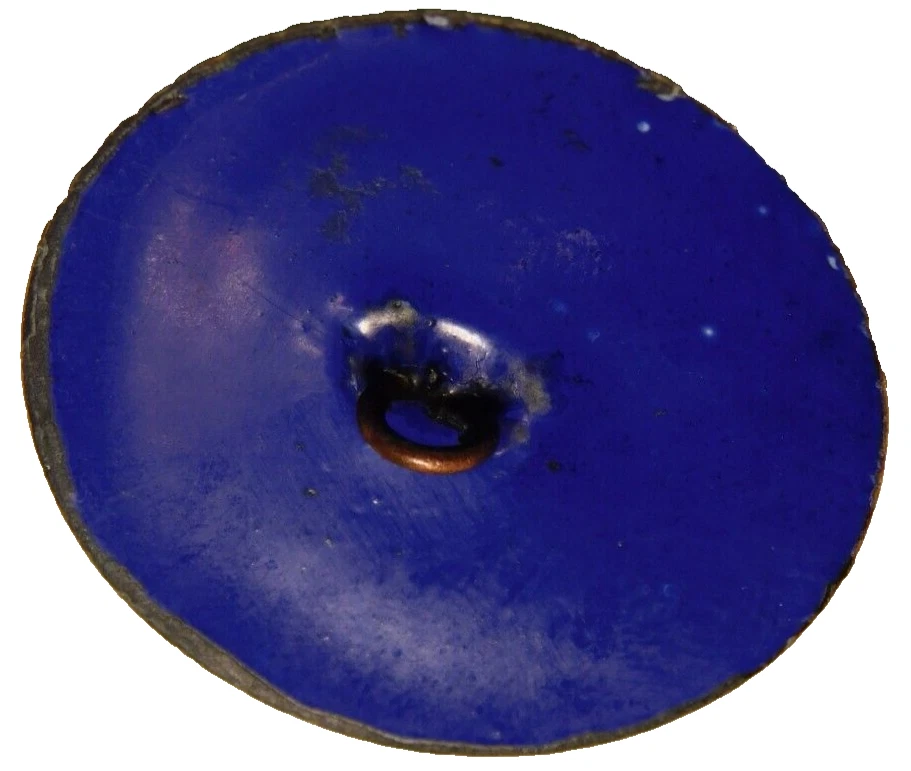 Large Antique Encrusted Enamel Lily of the Valley Flower BUTTON NICE 1&1/4 - Image 3 of 4