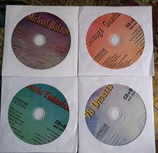 4 CDG KARAOKE DISCS 1990'S MALE HITS OF JUSTIN TIMBERLAKE,MICHAEL BOLTON SET lot